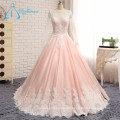 A-line China Supplier Encaje Illusion Bodice vestido de novia venta